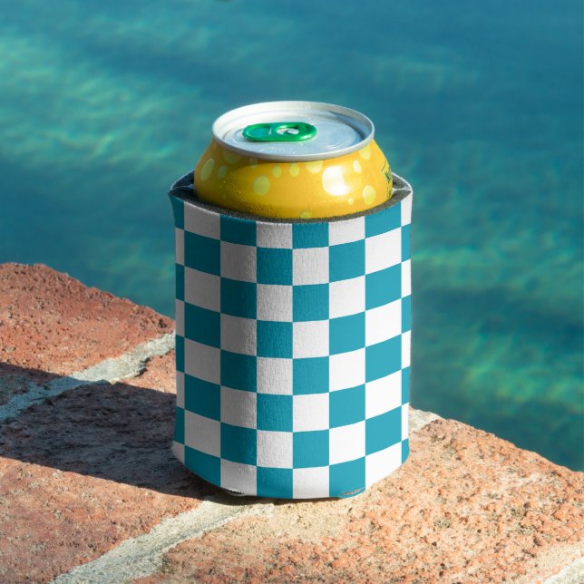 Enfriador De Latas Cuadros turquesa oscuro (Piscina in situ)