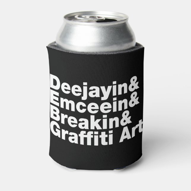 Enfriador De Latas Cuatro elementos del hip hop (Reverso de la lata)