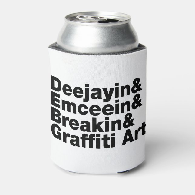 Enfriador De Latas Cuatro elementos del hip hop (Reverso de la lata)