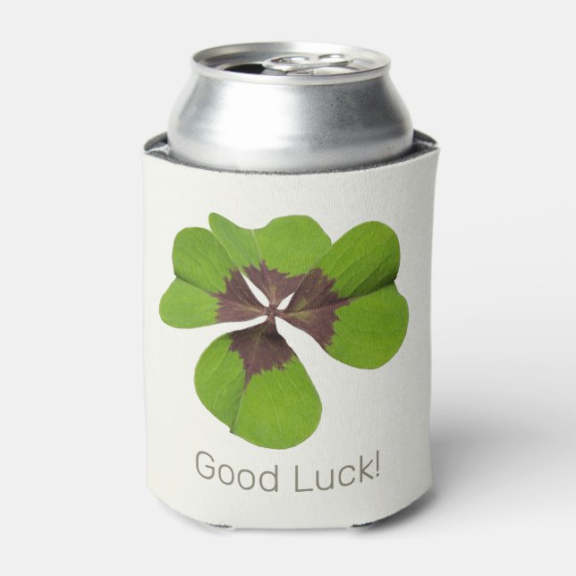 Enfriador De Latas Cuatro hojas Lucky Clover St Patricks Day Buena Su (Lata Anverso)