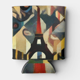 Enfriador De Latas Cubismo moderno Pintura de la Torre Eiffel