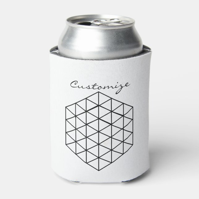 Enfriador De Latas Cubo Thunder_Cove geométrico 3D (Lata Anverso)