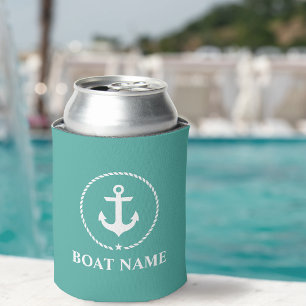 Enfriador De Latas Cuerda náutica del ancla del nombre del barco
