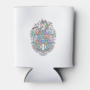 Enfriador De Latas Cuerno de béisbol de unicornio Poder Kawaii Diseño