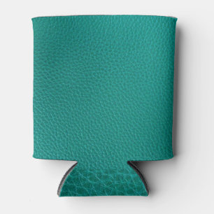 Enfriador De Latas Cuero de Aquamarine: Textura de serpiente de moda.