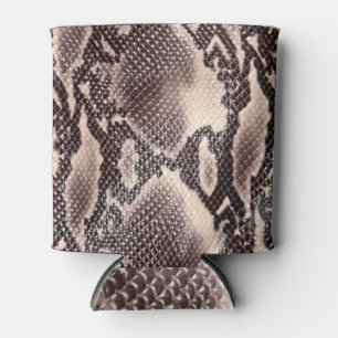 Enfriador De Latas Cuero de serpiente: textura marrón sin costura