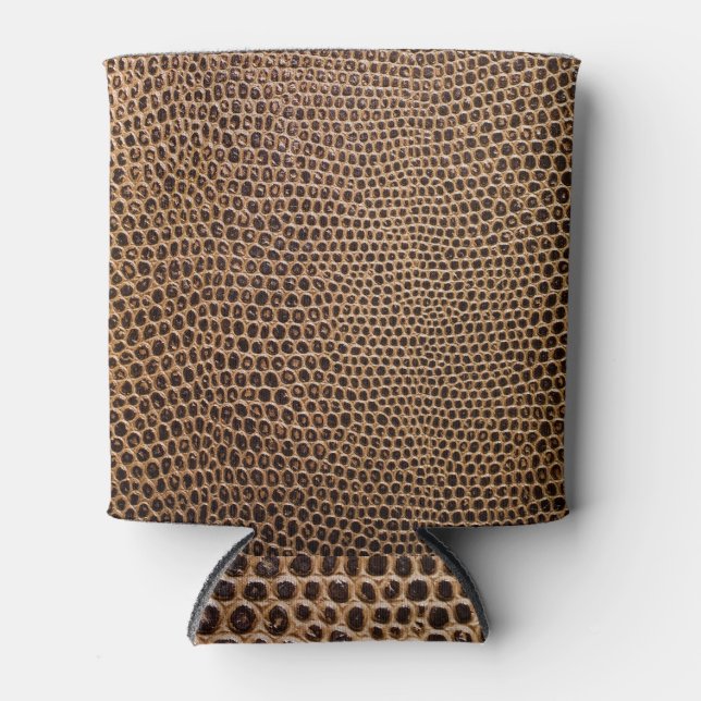 Enfriador De Latas Cuero oscuro: fondo elegante y simple (Anverso)