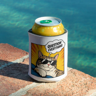Enfriador De Latas Cuestiona Todo - Gato de la Conspiración