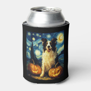 Enfriador De Latas Cuidada frontera perro collie Halloween Jack O Lan