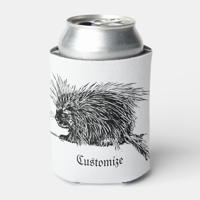Enfriador De Latas Cuidada y espeluznante Hedgehog Thunder_Cove (Lata Anverso)
