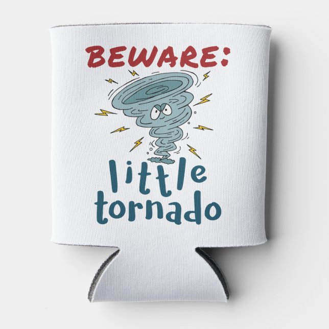 Enfriador De Latas Cuidado pequeño Tornado Cute (Anverso)