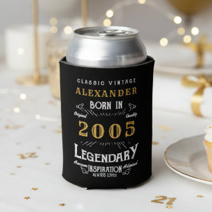 Enfriador De Latas Cumpleaños 21 Personalizado 2005 Vintage Legendari