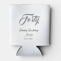 cumpleaños 40 letra cuarenta nombre fecha año gris