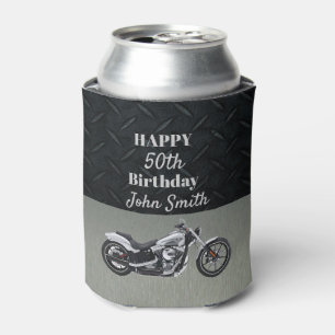 Enfriador De Latas Cumpleaños 50.º Nombre de Motocicleta
