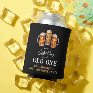 Enfriador De Latas Cumpleaños 50 con Cerveza Fría con el Viejo