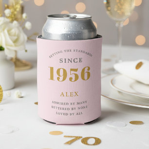 Enfriador De Latas Cumpleaños 70 1956 Recuerdo Elegante Personalizado