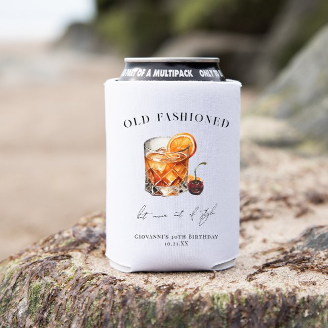Enfriador De Latas Cumpleaños con Cóctel "Old Fashioned" (Subido por el creador)