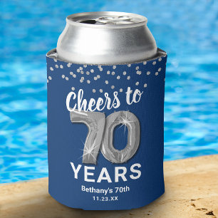 Enfriador De Latas Cumpleaños de Adulto Feliz 70 Años