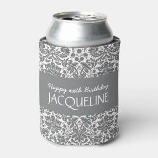 Enfriador De Latas Cumpleaños De Cualquier Año Para Su Moda Damask B0