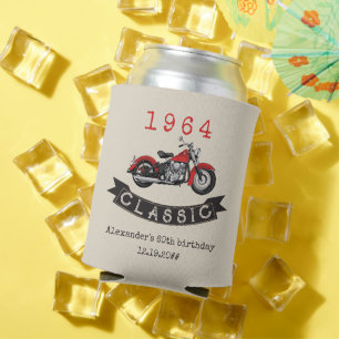 Enfriador De Latas Cumpleaños de cualquier motociclista clásico vinta