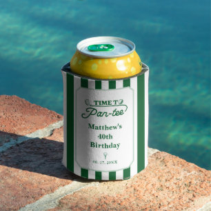 Enfriador De Latas Cumpleaños de golf masculino moderno para Par-Tee