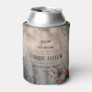 Enfriador De Latas Cumpleaños de Halloween de Asilo Lunático