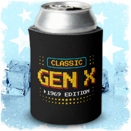 Enfriador De Latas Cumpleaños de la Gaming Retro Clásico de Gen X de