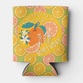 Enfriador De Latas Cumpleaños de la naranja Fruity