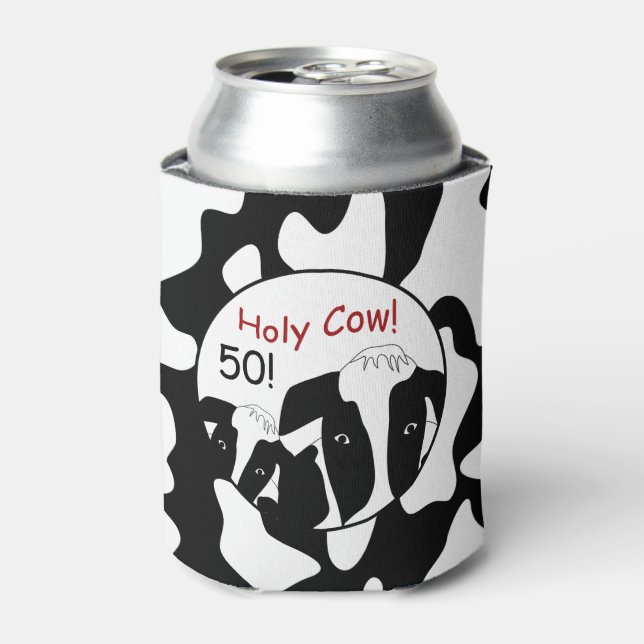 Enfriador De Latas Cumpleaños de la vaca sagrada personalizado (Lata Anverso)