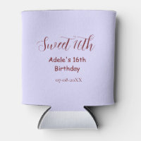 Cumpleaños dulce 16 nombre retro morado pastel mal
