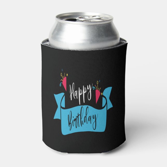 Enfriador De Latas cumpleaños feliz (Lata Anverso)