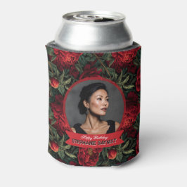 Enfriador De Latas Cumpleaños Flor Peonía Pétalo 