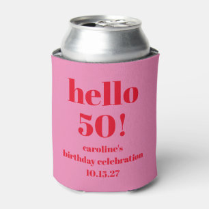 Enfriador De Latas Cumpleaños número 50 personalizado moderno y atrev