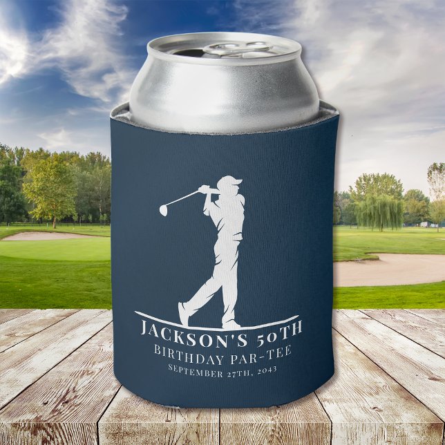 Enfriador De Latas Cumpleaños temática de la Marina Golf Par-tee (Subido por el creador)