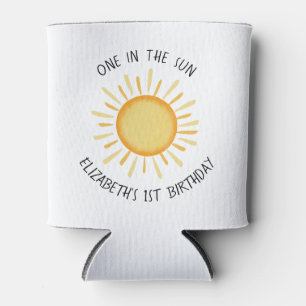 Enfriador De Latas Cumpleaños uno bajo el sol