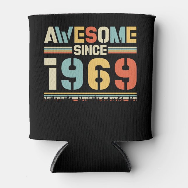 Enfriador De Latas Cumpleaños Vintage 1969 (Anverso)