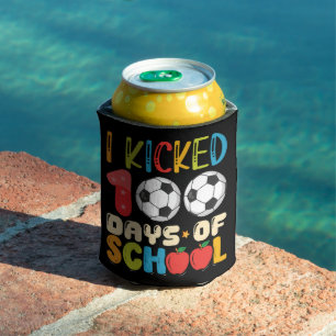 Enfriador De Latas Cumplí 100 Días de Escuela Amante del Fútbol