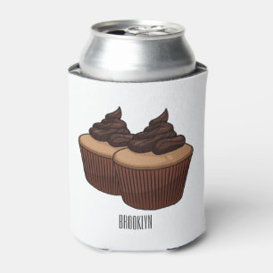 Enfriador De Latas Cupcake cartoon illustration
