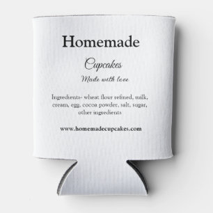 Enfriador De Latas Cupcakes caseros hechos con amor agregar texto sit