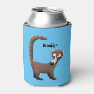 Enfriador De Latas Curioso ilustracion personalizado de coatimundi