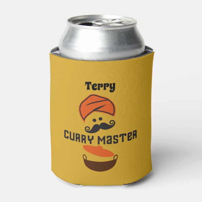 Enfriador De Latas Curry Master Funny Chef de cocina india (Lata Anverso)