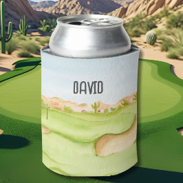 Enfriador De Latas Curso de Golf en el Desierto Personalizado Acuarel