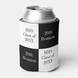 Enfriador De Latas Custom Black Checkered Class Reunion
