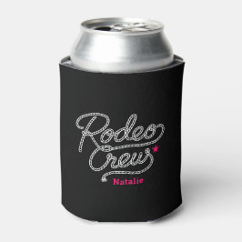 Enfriador De Latas Custom Black Rodeo Crew Western Bachelorette Party