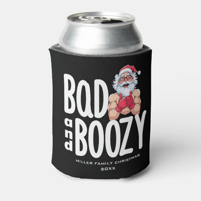 Enfriador De Latas Custom Christmas Party Beer Cooler - Personalized  (Reverso de la lata)