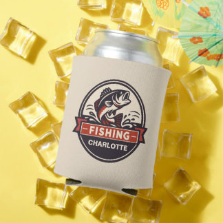 Enfriador De Latas Custom Name Fishing