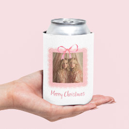 Enfriador De Latas Custom Photo Merry Christmas Can Cooler