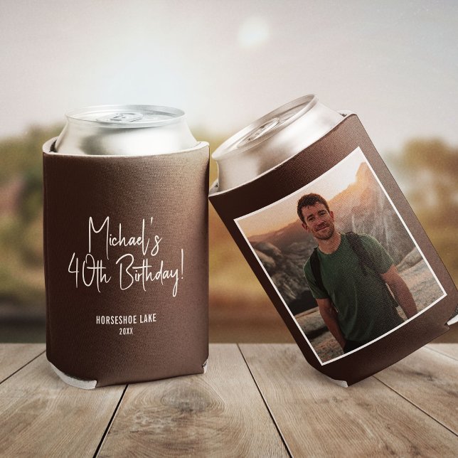 Enfriador De Latas Custom Photo Template Birthday Party Favor (Subido por el creador)