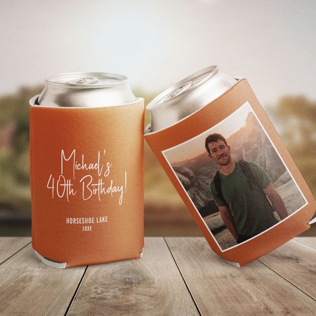 Enfriador De Latas Custom Photo Template Birthday Party Favor (Subido por el creador)