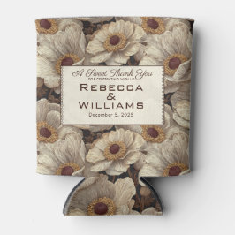 Enfriador De Latas Cute Anemones Accent Winter Wedding